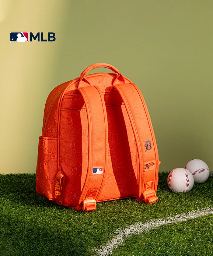 MLB Detroit Tigers Leather Baseball Backpack