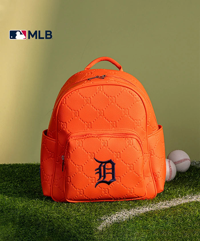 MLB Detroit Tigers Leather Baseball Backpack
