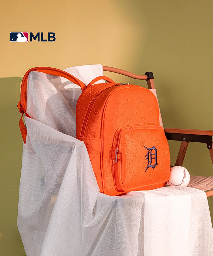 MLB Detroit Tigers Leather Baseball Backpack