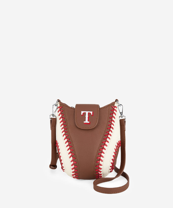 MLB Texas Rangers Leather Crossbody Bag