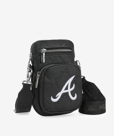 MLB Atlanta Braves Mini Crossbody Purse Black