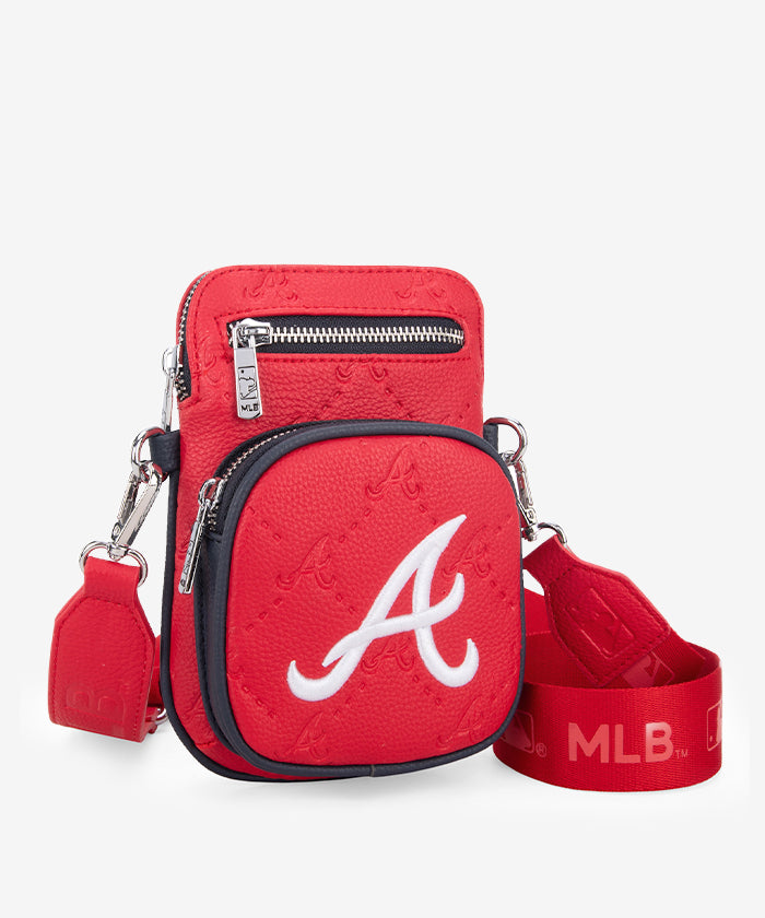 MLB Atlanta Braves Mini Crossbody Purse Red