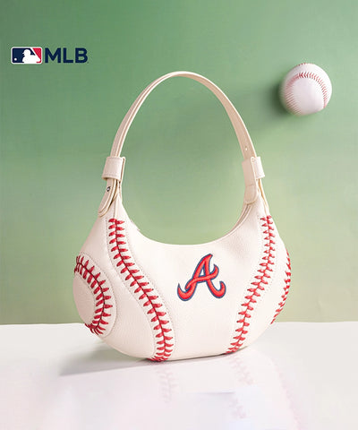 MLB Atlanta Braves Team Hobo Bag Beige