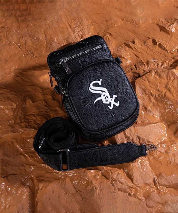 MLB Chicago White Sox Mini Crossbody Purse Black