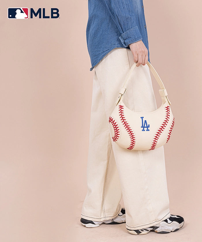 MLB Los Angeles Dodgers Hobo Bag Beige