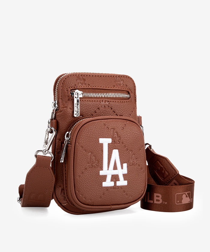 MLB Los Angeles Dodgers Mini Crossbody Purse Brown