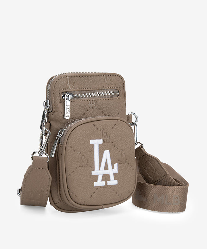 MLB Los Angeles Dodgers Mini Crossbody Purse Camel