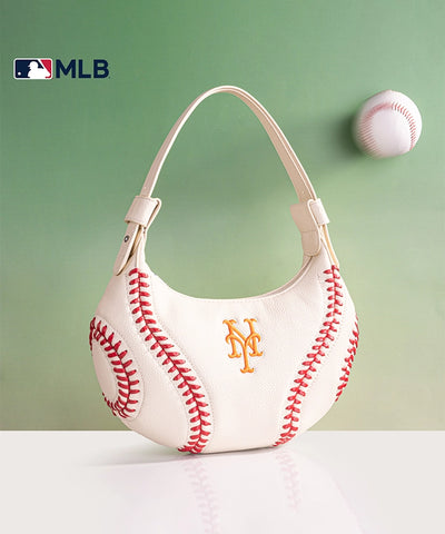 MLB New York Mets Hobo Bag Beige