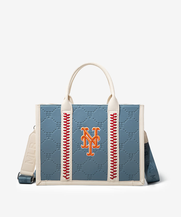 MLB_New_York_Mets_Leather_Stitched_Crossbody_Bag_Blue