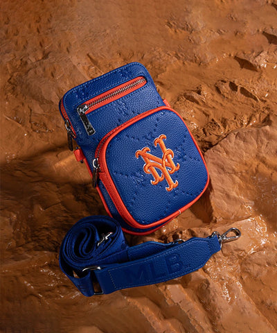 MLB New York Mets Mini Crossbody Purse Blue