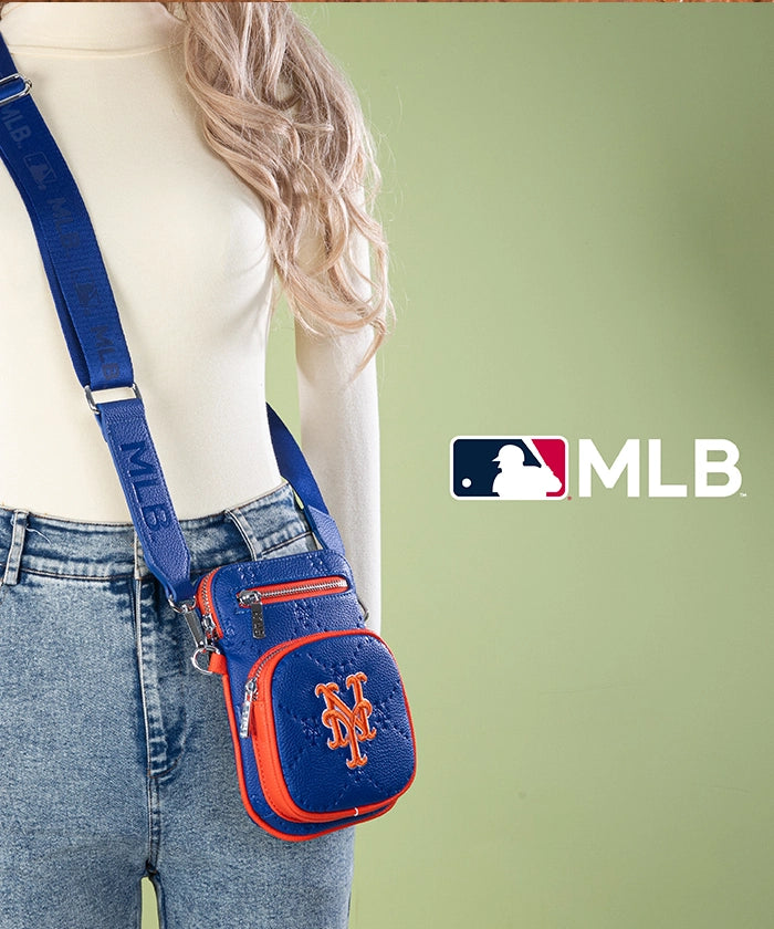 MLB New York Mets Mini Crossbody Purse Blue