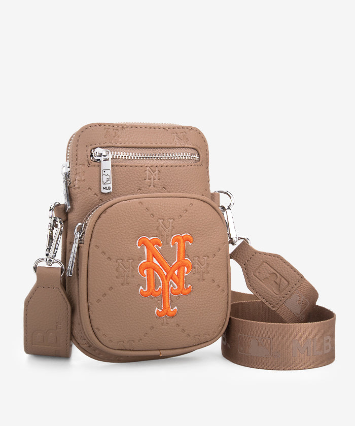 MLB New York Mets Mini Crossbody Purse Camel