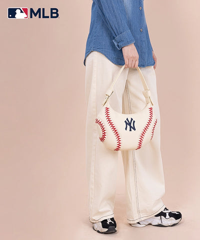 MLB New York Yankees Hobo Bag Beige