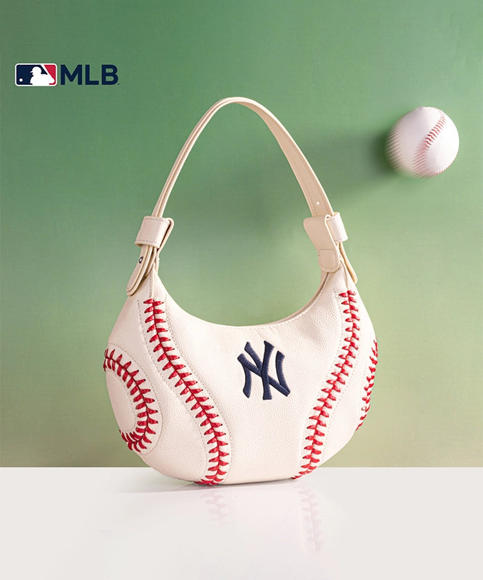 MLB New York Yankees Hobo Bag Beige