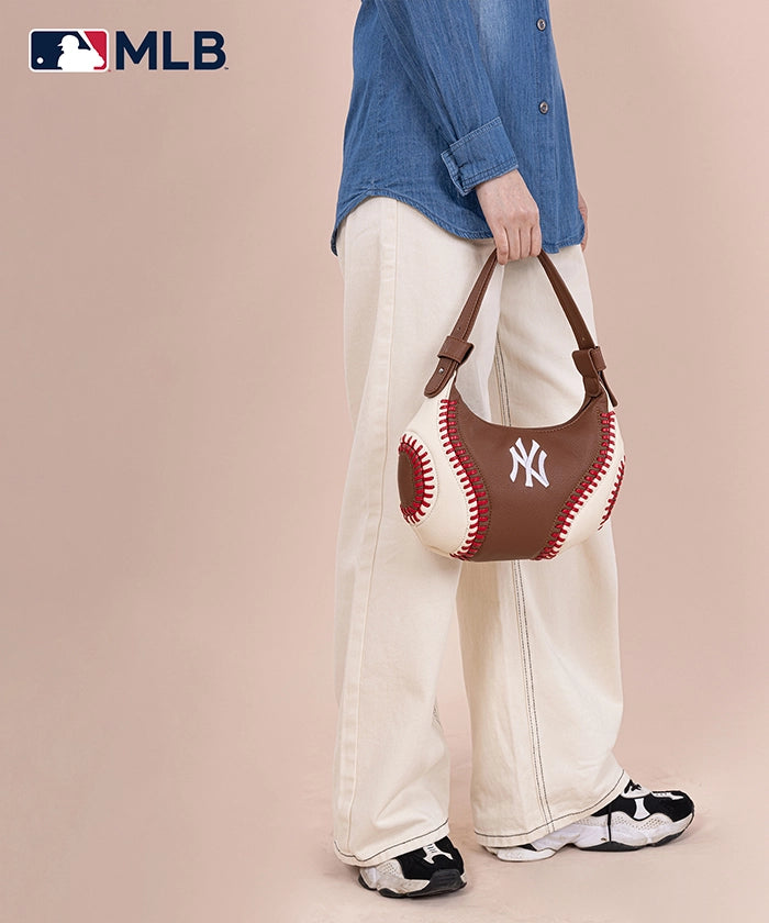 MLB New York Yankees Hobo Bag Brown