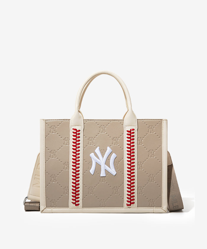 MLB_New_York_Yankees_Leather_Stitched_Crossbody_Bag_Camel