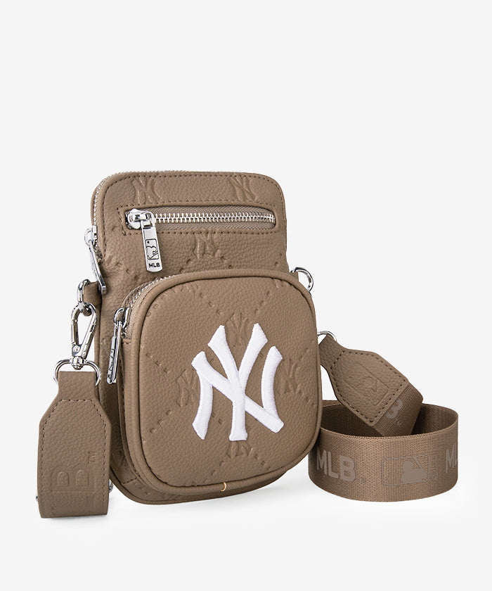 MLB New York Yankees Mini Crossbody Purse Camel