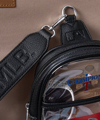 MLB_Texas_Rangers_Clear_Mini_Sling_Stadium_Bag_Black