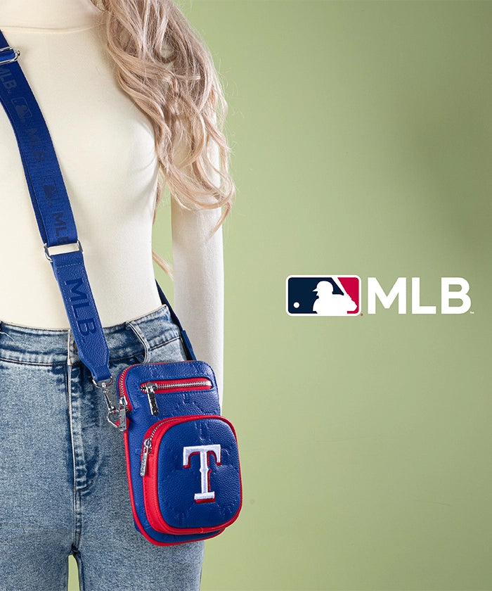 MLB Texas Rangers Mini Crossbody Purse Blue