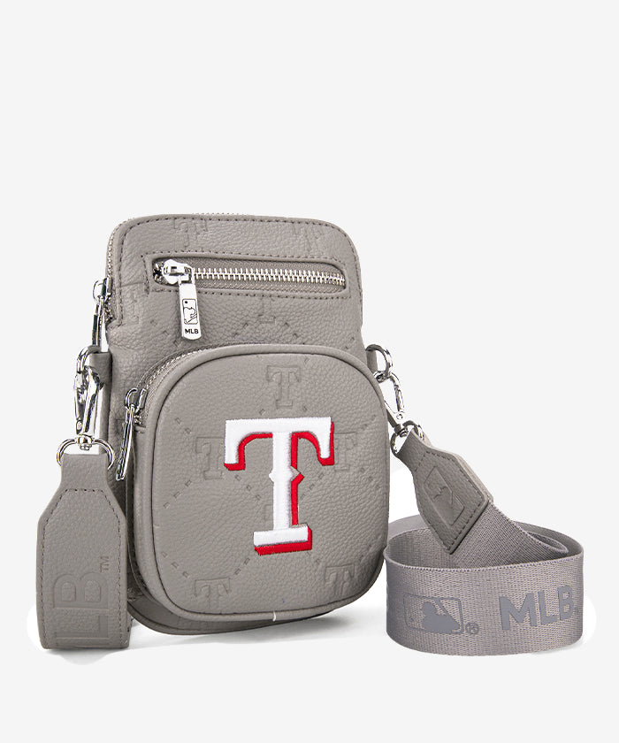 MLB Texas Rangers Mini Crossbody Purse Grey