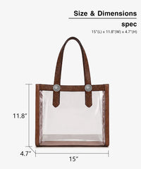 Montana West Western Clear Tote Bag (Preorder)