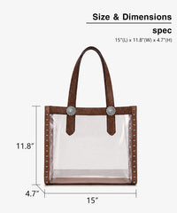 Montana West Western Clear Tote Bag (Preorder)