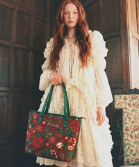 Montana West Christmas Poinsettia Tote Bag (Preorder)