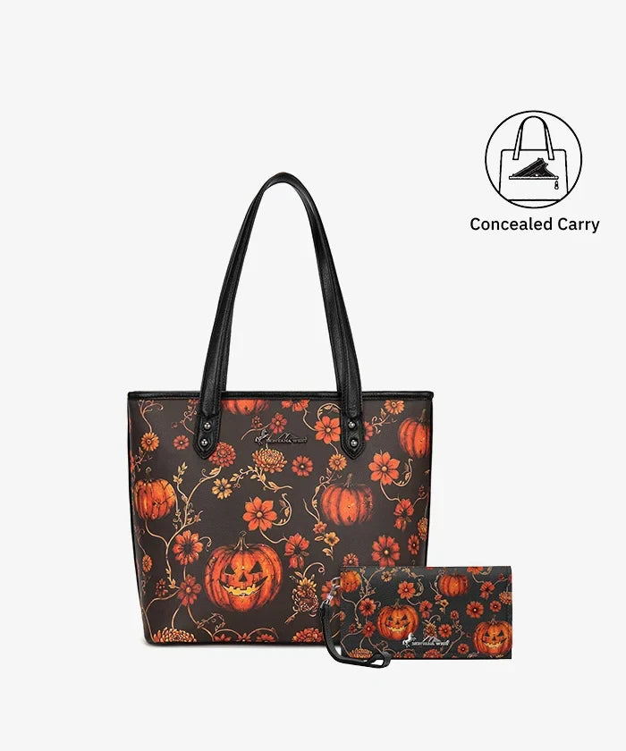Halloween Tote Bag Collection | Gothic, Witch & Pumpkin Floral