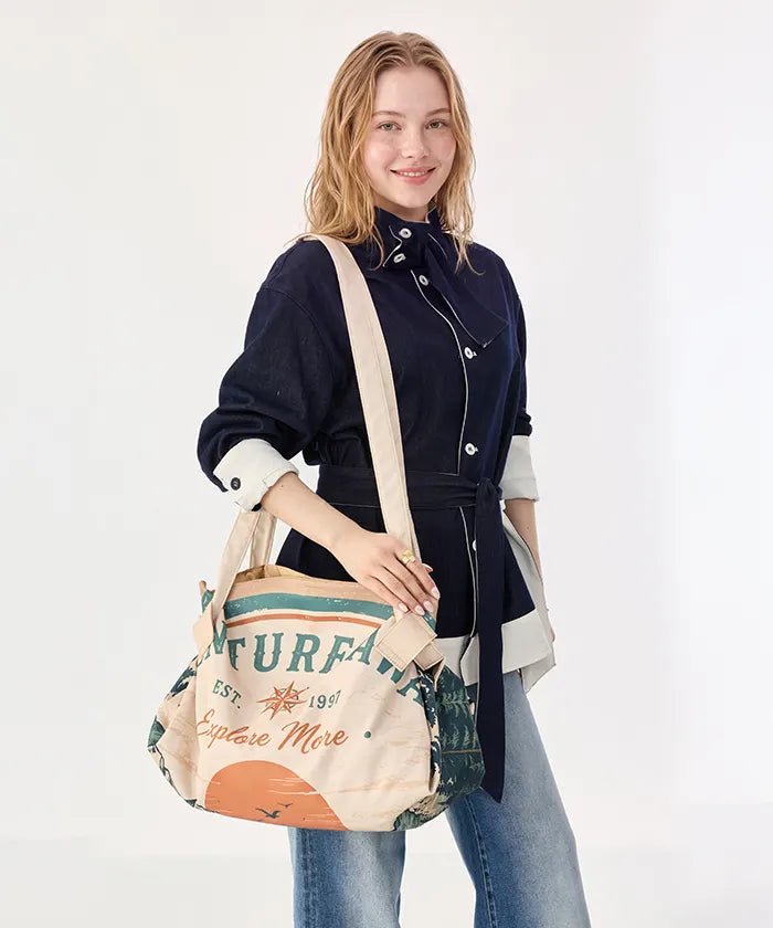 Montana West Pull-to-Pack Outdoor Picnic Mat & Market Tote Bag