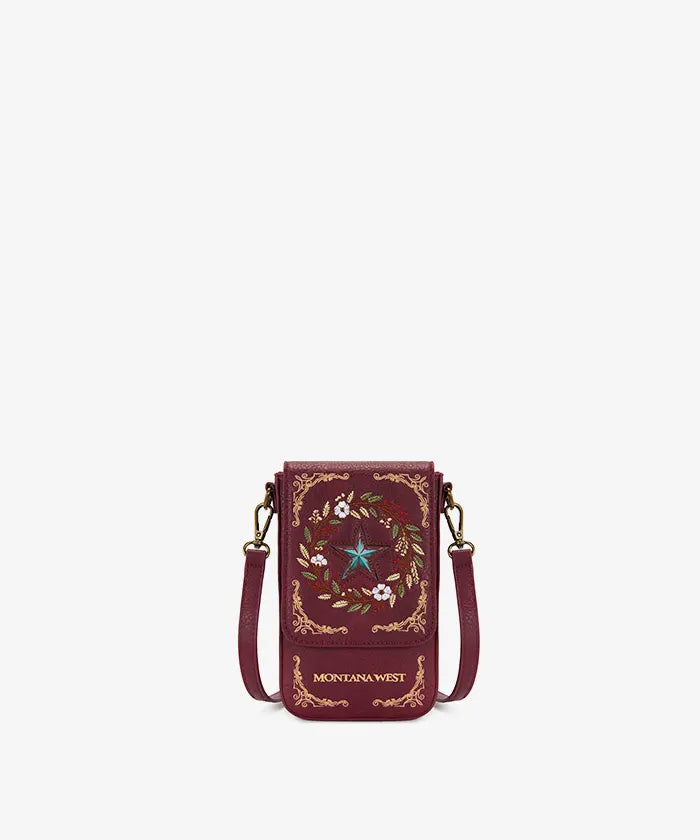 Montana West Embroidered Star Phone Crossbody Bag