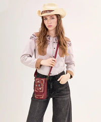 Montana West Embroidered Star Phone Crossbody Bag
