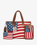 Montana West Vintage American Flag Tote Bag
