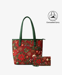 Montana West Christmas Poinsettia Tote Bag (Preorder)