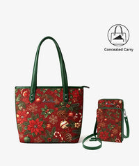 Montana West Christmas Poinsettia Tote Bag (Preorder)
