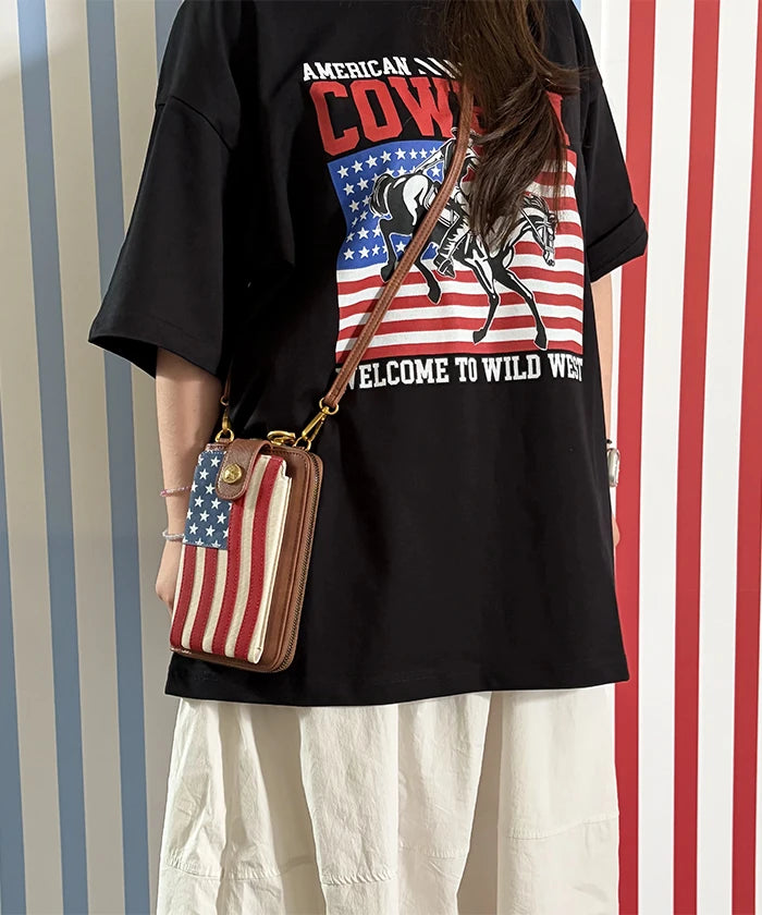 Montana West 250th Anniversary Flag Cowboy & Cowgirl Unisex T-Shirt – Patriotic American Flag Tee