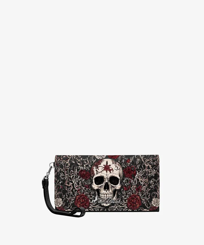Montana West Skull & Rose Gothic Tote Bag