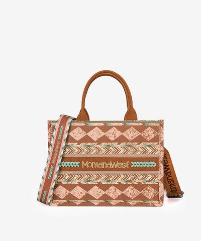 Montana West Southwestern Print Crossbody Tote Bag