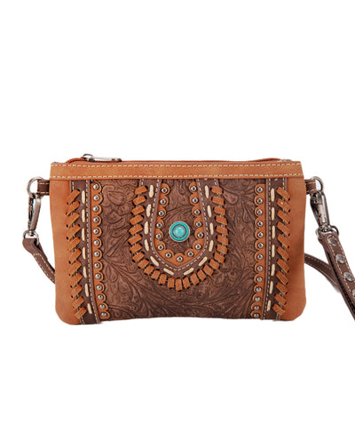 Montana West Tooled Whipstitch Wristlet - Montana West World