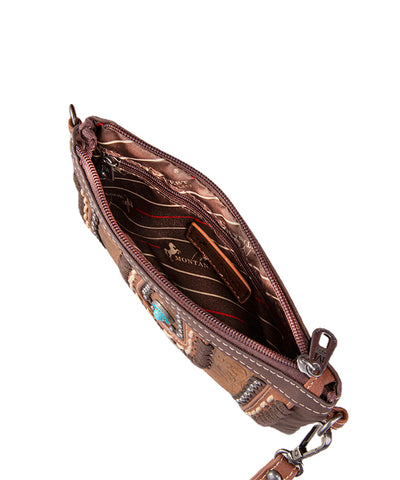 Montana West Tooled Whipstitch Wristlet - Montana West World