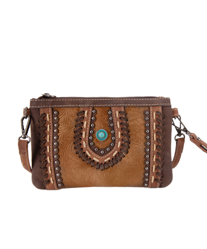 Montana West Tooled Whipstitch Wristlet - Montana West World