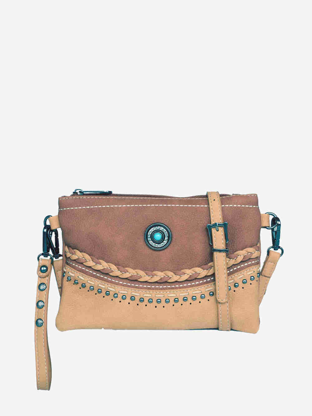 Montana West Stone Concho Crossbody Clutch - Montana West World