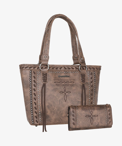 Montana West Whipstitch Concealed Carry Tote Bag