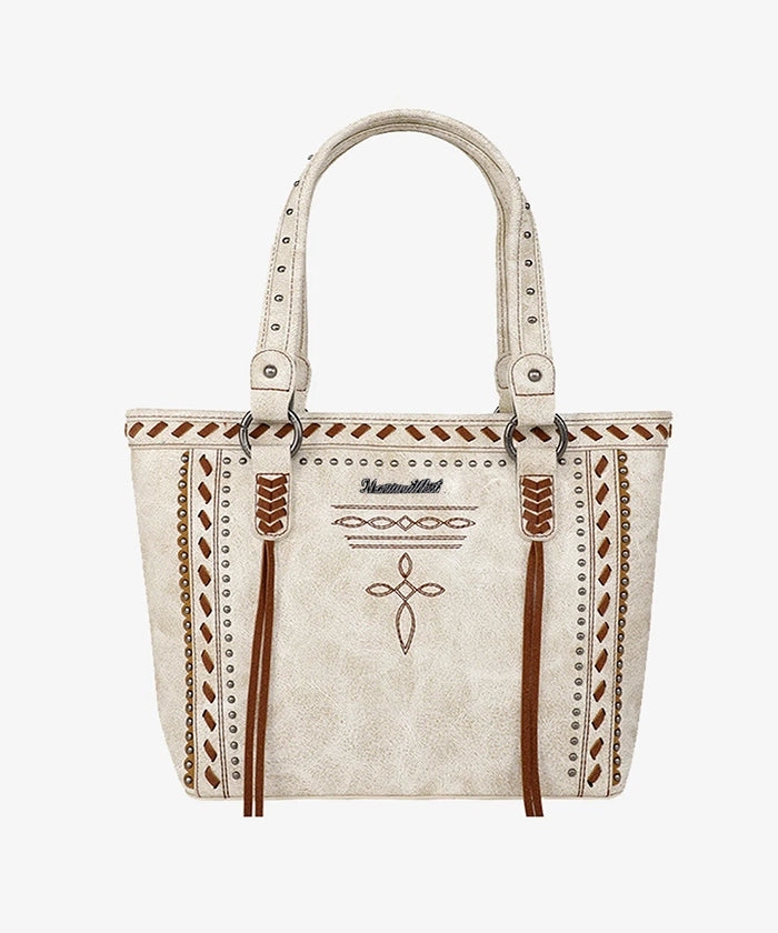 Montana West Diamond Cross Stitch Concealed Carry Tote Bag