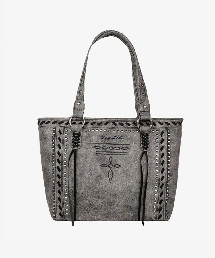 Montana West Diamond Cross Stitch Concealed Carry Tote Bag