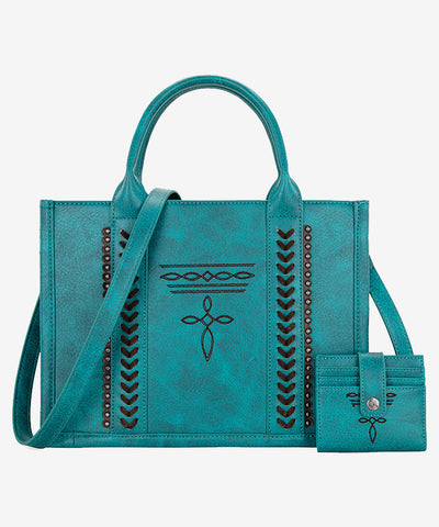 Montana West Whipstitch Tote Bag Set - Montana West World