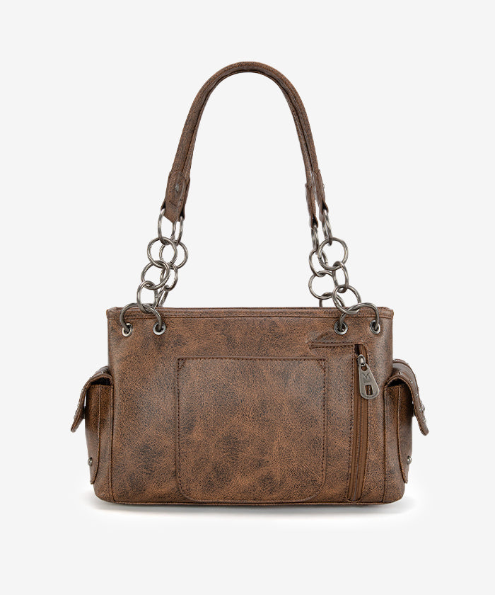 Montana West Whipstitch Studs Concealed Carry Satchel Set