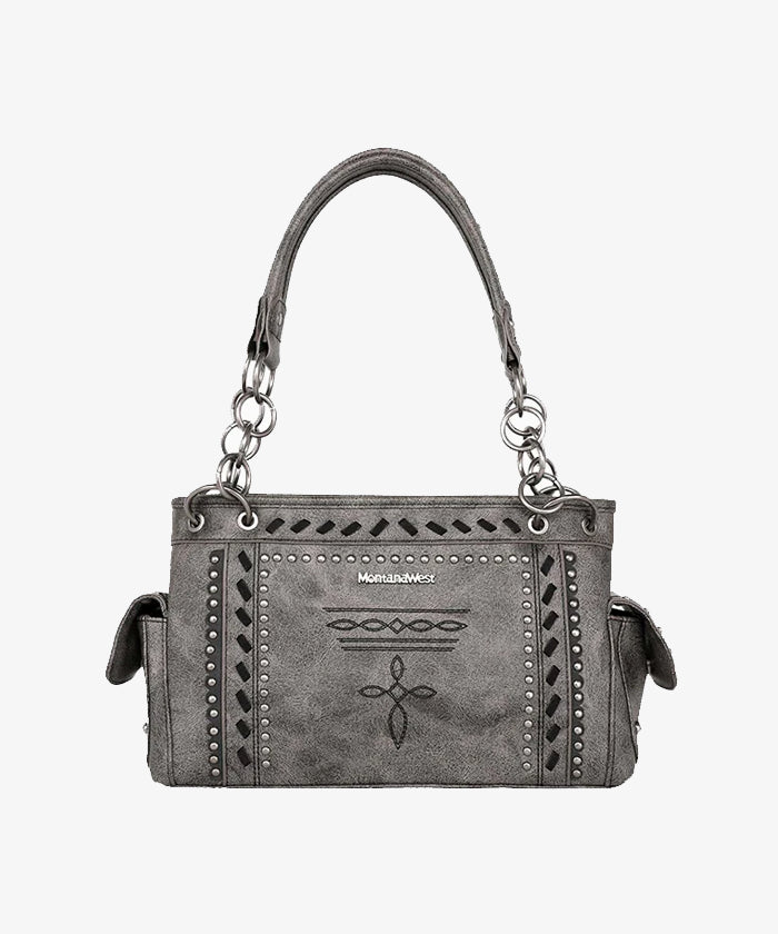 Montana West Whipstitch Studs Concealed Carry Satchel
