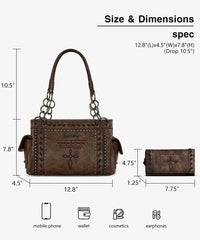 Montana West Studded Concealed Carry Satchel