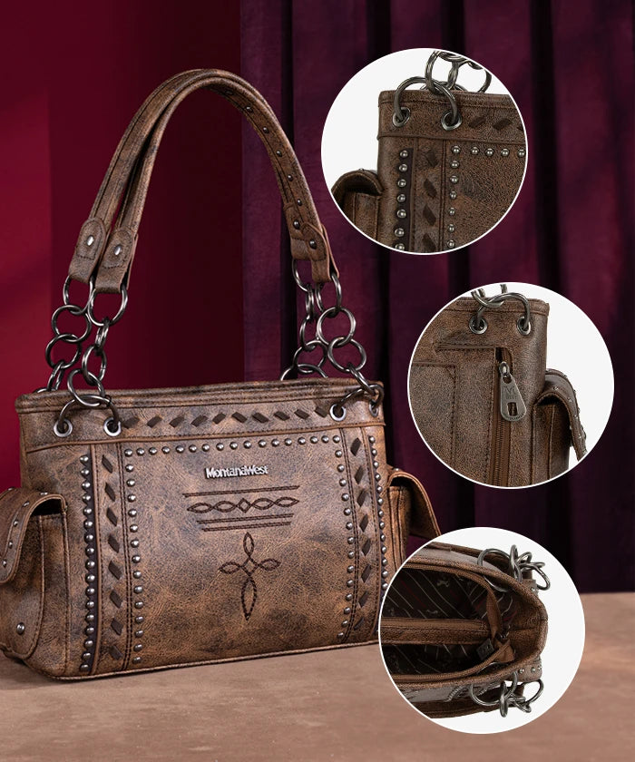 Montana West Studded Concealed Carry Satchel Set – Montana West World