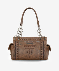 Montana West Whipstitch Studs Concealed Carry Satchel - Montana West World